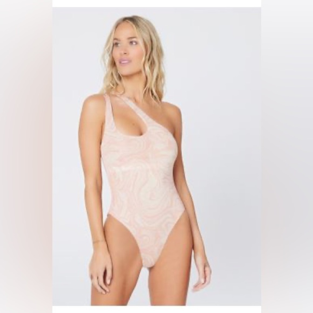 L*Space Shimmer All Swirled Up Phoebe One Piece Swimsuit
